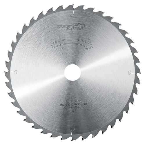 להב אוניברסלי TCT 250 x 1.8/2.8 x 30 mm, 40 teeth, AT - מאפל MAFELL