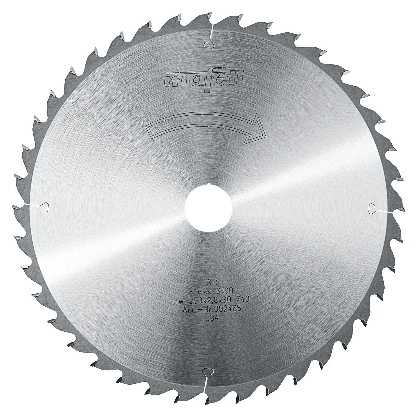 להב אוניברסלי TCT 250 x 1.8/2.8 x 30 mm, 40 teeth, AT - מאפל MAFELL