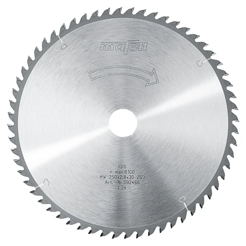 להב לחיתוך נקי TCT 250 x 1.8/2.8 x 30 mm, 60 teeth, At - מאפל MAFELL