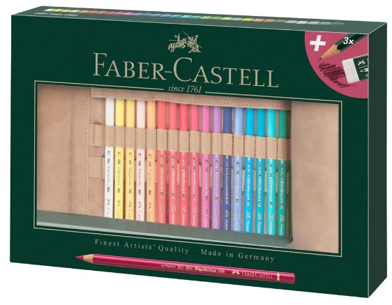 סט של 30 עפרונות צבעוניים Polychromos  בנרתיק עור