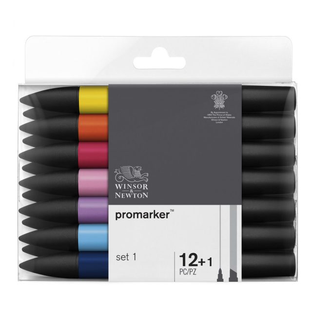 סט של 13 מרקרים מקצועיים לאיור Promarker  (מגוון צבעים SET 1)