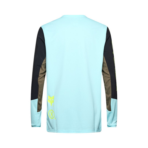 חולצת רכיבה ארוכה פוקס טורקיז - FOX RACING DEFEND LS JERSEY V25 
