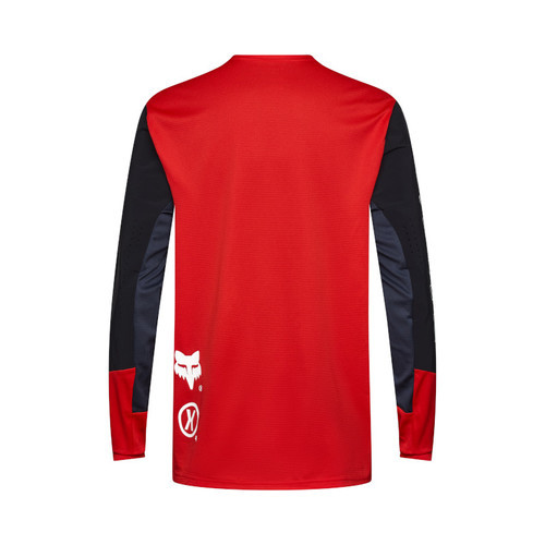 חולצת רכיבה ארוכה לילדים פוקס אדום / שחור -FOX YTH DEFEND LS JERSEY ELEVATED V25