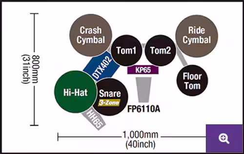 ‏מערכת תופים אלקטרוניים Yamaha DTX402K ימאהה