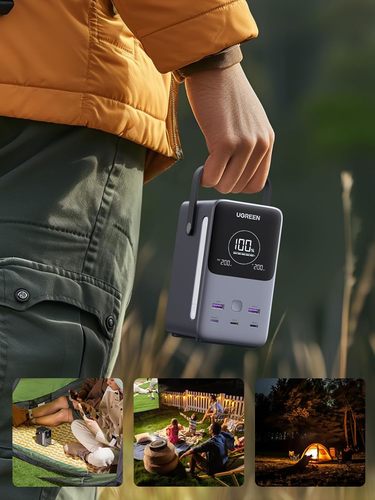 סוללת גיבוי הטענה מהירה Ugreen Power Bank 48000mAh PD 300W כולל תצוגה ותאורה