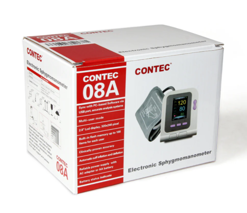 מד לחץ דם אלקטרוני משולב מד סטורציה דגם CONTEC08A מבית Contec
