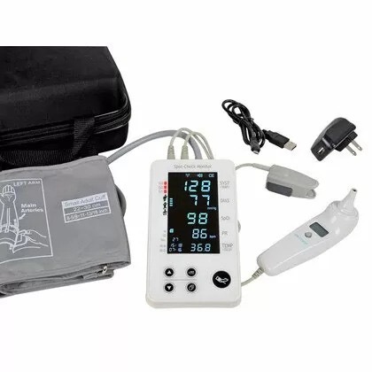 מד לחץ דם משולב סטורציה, דופק וטמפרטורה דגם PC-300