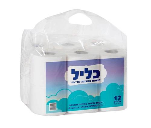 נייר טואלט אקולוגי מתכלה 12 גלילים-707 מטר כליל