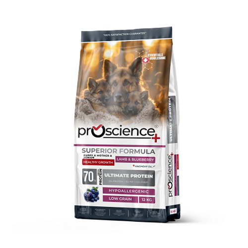 פרו סיינס Pro Science גור כבש ואוכמניות 12 ק&quot;ג אוכל לכלב