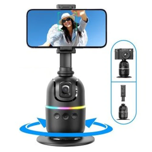 חצובה סלפי מעקב חכם 360° עם מעקב פנים ואובייקטים - AI