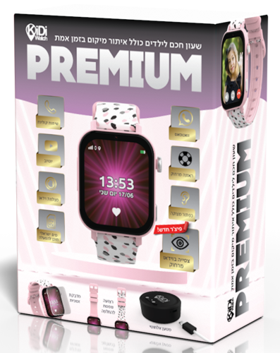 Kidiwatch PREMIUM 4G תומך באפליקציית  YouTube ,WhatsApp, Tik Tok, יבואן רשמי