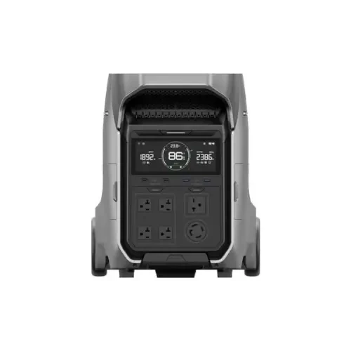 תמונה קדמית של תחנת כוח ניידת EcoFlow Delta Pro 3 – עוצמה שקטה בכל מקום