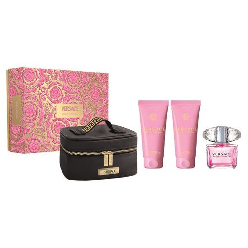 מארז לאישה ורסאצ'ה VERSACE BRIGHT CRYSTAL SET 90 ML E.D.T + BAG + BODY LOTION + SHWER GEL