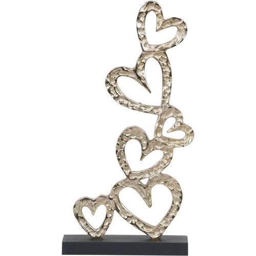 פסל 6 לבבות מוזהב Multi Hearts Sculpture