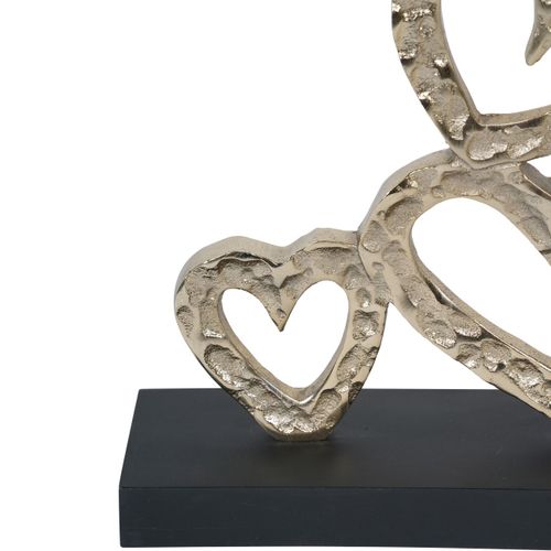 פסל 6 לבבות מוזהב Multi Hearts Sculpture