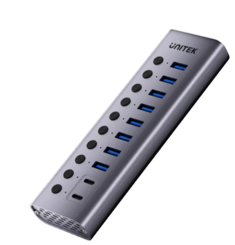 מפצל 10 פורטים עם טעינה - 8 חיבורי USB-A ו-2 USB-C H1315B01