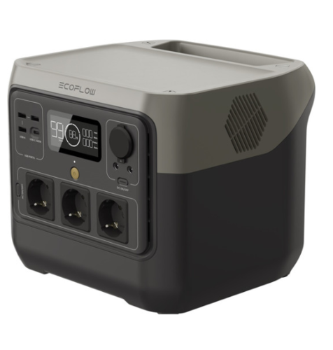 תחנת כוח ניידת אקו פלו EcoFlow 800W-1600W 768Wh דגם River 2 Pro +פאנל סולאלרי מתנה 