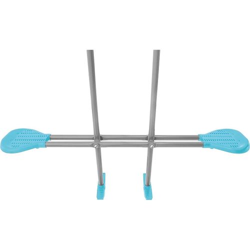 מתקן חצר ממתכת ל 3 לילדים עם 2 נדנדות - אפור