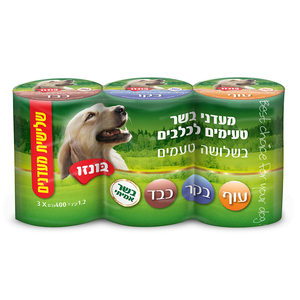 בונזו מולטיפק-מארז שלישית שימורים 400 גרם 