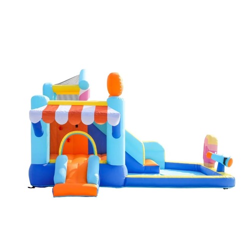 מתקן קפיצה מתנפח רטוב דוכן הגלידה Doctor Dolphin דגם W73072T 
