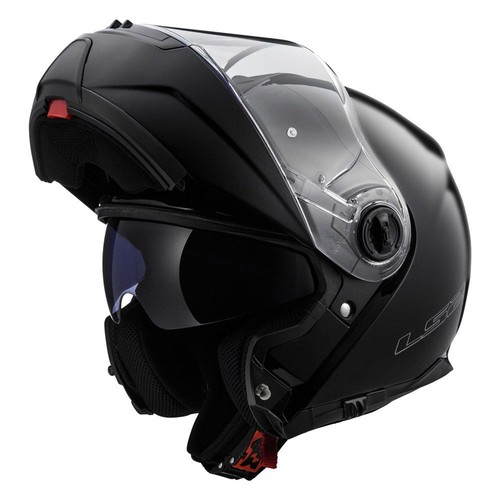 קסדה נפתחת אל אס 2 שחור מבריק LS2 FF325 STROBE