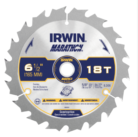 להב 165 מ''מ 18 שיניים קבייד IRWIN