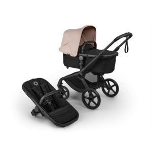 בוגבו פוקס 5 החדשה מרכב שחור בד עריסה וטיולון שחור גגון חול מלאנז