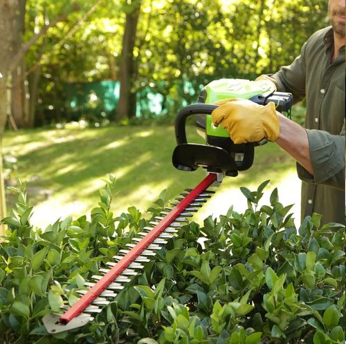 גוזם גדר חיה GREENWORKS 80V PRO דגם 99568 עם להבים באורך 66 ס