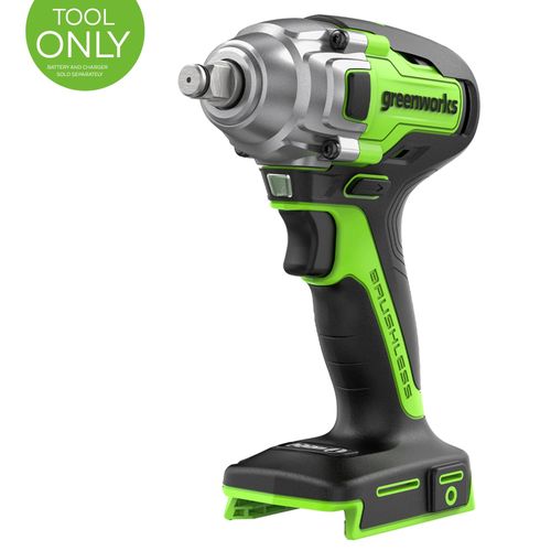 מפתח רטיטה GREENWORKS 24V דגם 99708 עם 2 סוללות 2.0Ah, מטען מהיר ותיק נשיאה לביצועים מקצועיים מושלמים