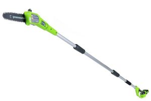 מסור גבהים נטען להב "8 עם מוט 2.62 מטר GREENWORKS 24V דגם 99502-7 (גוף בלבד)