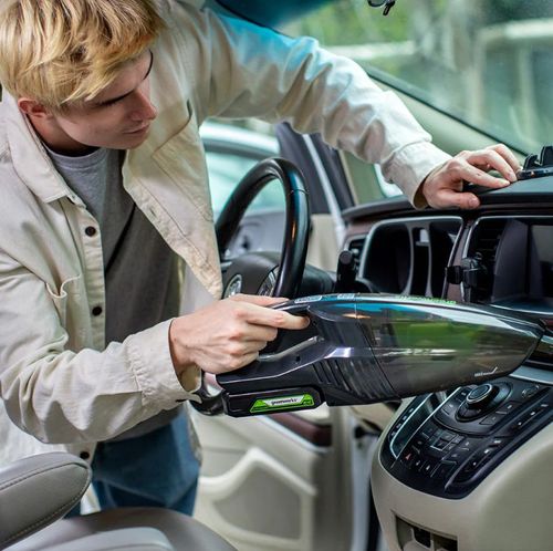 שואב אבק נטען GREENWORKS 24V דגם 99780-2 לרכב עם מנוע Brushless, מיכלים נפרדים לניקוי יבש ורטוב ומשקל קל של 1.49 ק