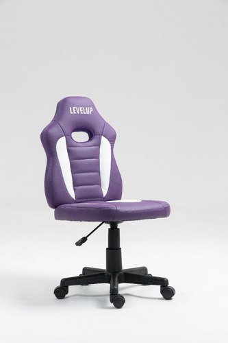 כיסא תלמיד ארגונומי לנוער בצבע סגול ולבן| מקט LEVEL UP | S301-PW |