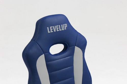 כיסא תלמיד ארגונומי לנוער בצבע כחול ואפור| מקט LEVEL UP | S301-BG