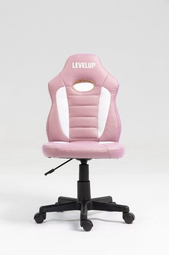 כיסא תלמיד ארגונומי לנוער בצבע ורוד ולבן | מקט LEVEL UP | S301-PW |