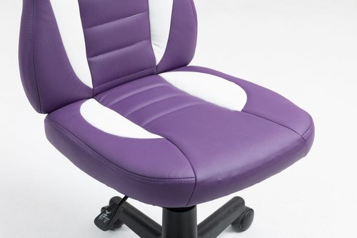 כיסא תלמיד ארגונומי לנוער בצבע סגול ולבן| מקט LEVEL UP | S301-PW |