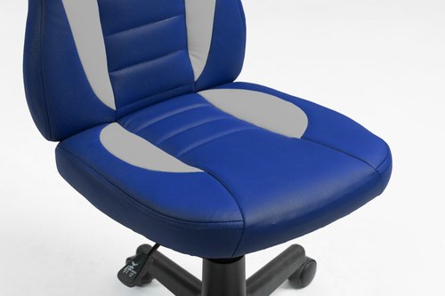 כיסא תלמיד ארגונומי לנוער בצבע כחול ואפור| מקט LEVEL UP | S301-BG