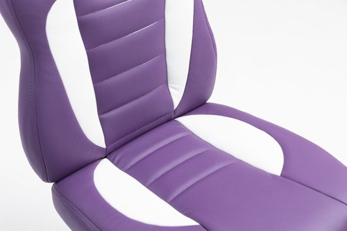 כיסא תלמיד ארגונומי לנוער בצבע סגול ולבן| מקט LEVEL UP | S301-PW |