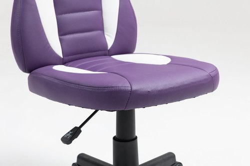 כיסא תלמיד ארגונומי לנוער בצבע סגול ולבן| מקט LEVEL UP | S301-PW |