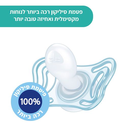 זוג מוצצי סיליקון פיזיו מיקרו 0-2