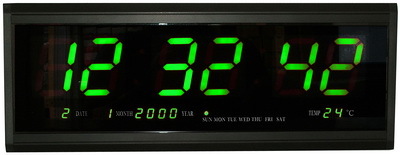 JH4622G שעון קיר LED בירוק 