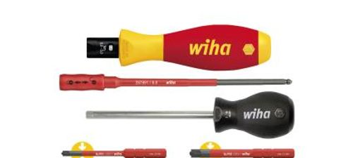 WIHA 38074 - מברג מומנט מקצועי לחשמלאים TorqueVario-S 0.8-5.0Nm ראשים מתחלפים 5 חלקים