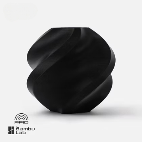 גליל פילמנט איכותי מתוצרת Bambu Lab מסוג PLA Basic בצבע שחור