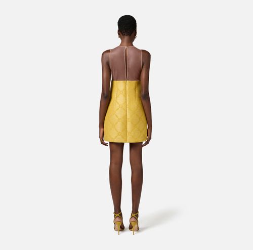  Raffia and tulle dress with diamonds 