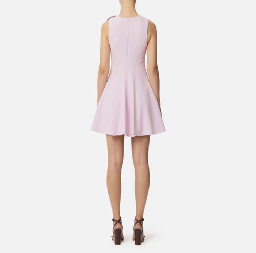Lightweight crepe dress with floral detailing