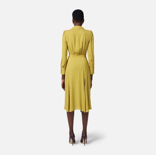 Dress in viscose fabric with polka dot print