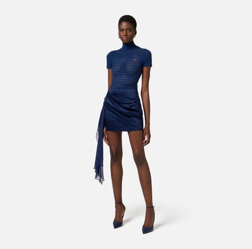 Bodysuit in open-knit fabric