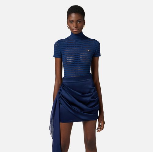 Bodysuit in open-knit fabric