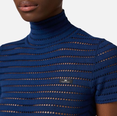 Bodysuit in open-knit fabric