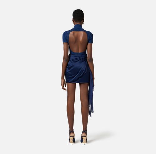 Bodysuit in open-knit fabric