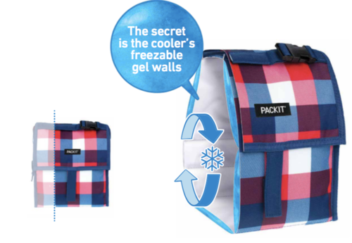 צידנית מתקפלת בעלת ג’ל קירור 4.4 ליטר Freezable Lunch Bag - PACK IT 